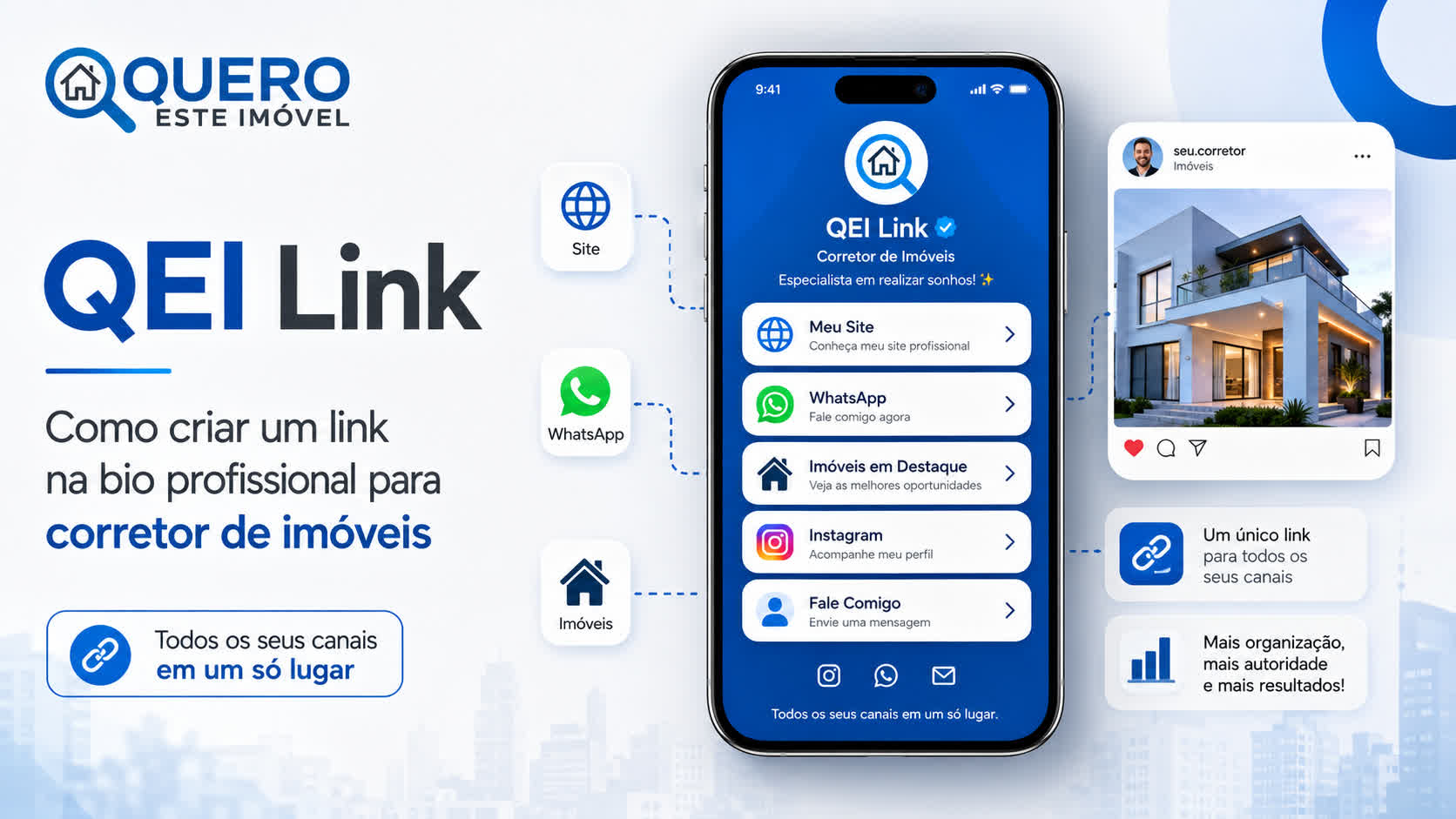 Exemplo de QEI Link personalizado para corretor de imóveis